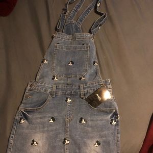 Denim Disney short overall dress